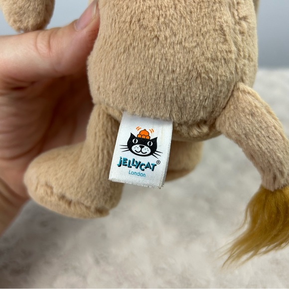 Jellycat Bashful Cow Plush Stuffed Animal Toy Tan Bull Calf Small 8" Lovey - Picture 5 of 7